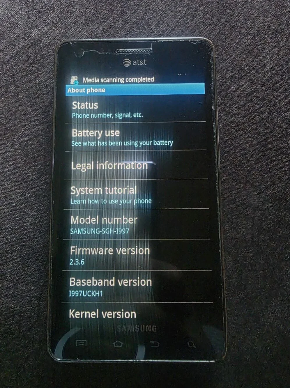 Samsung SGH-I997 (AT&T)-AS IS